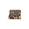 THE  LEATHER MINI COMPACT WALLET IN LEOPARD